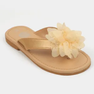 Casual Girls Slipper Flower 1215 - Gold