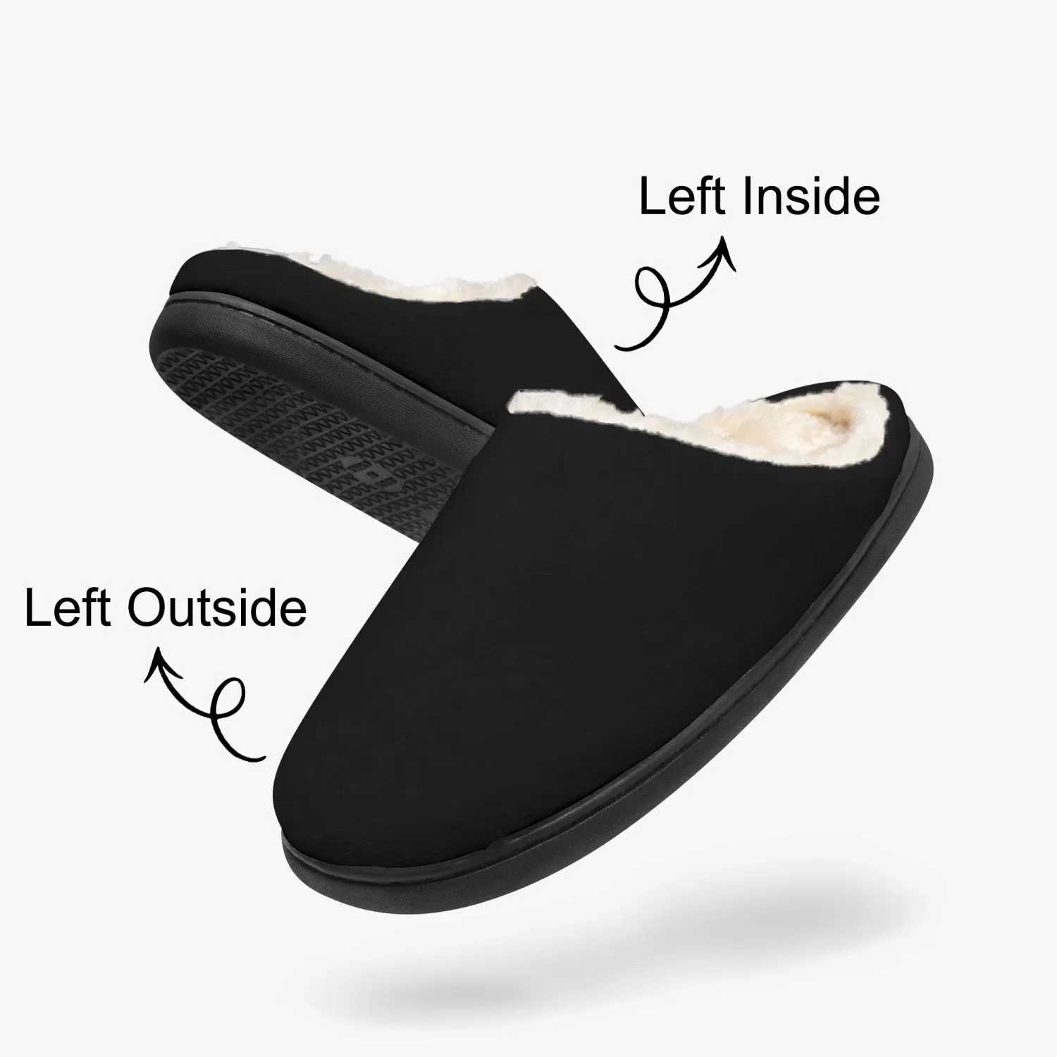 Black Unisex |  Fluffy Bedroom Slippers