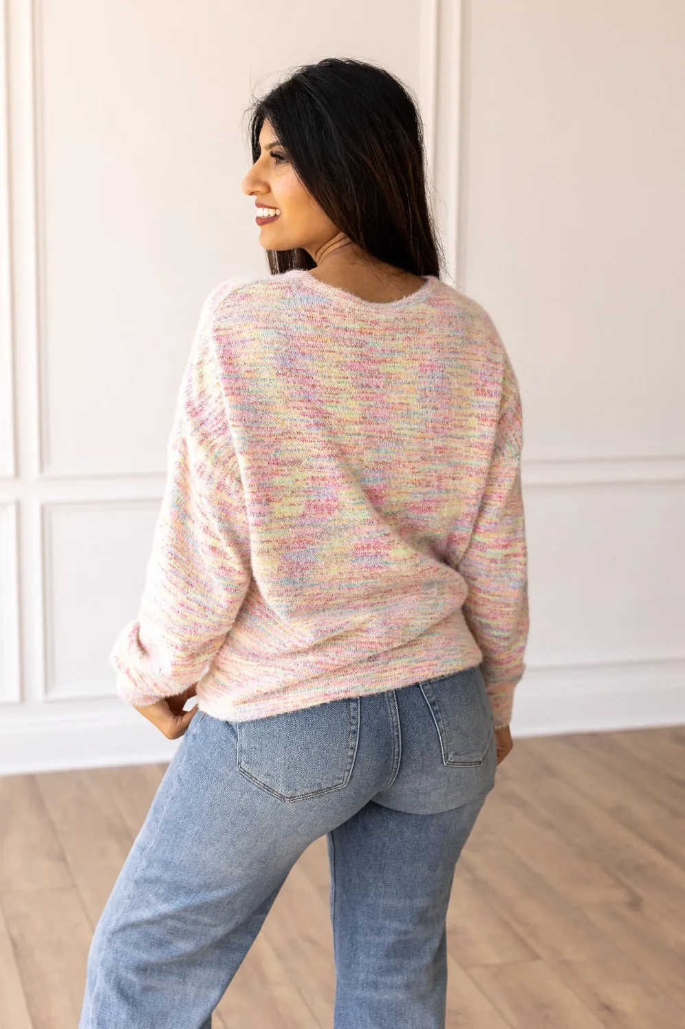 Brighter Days Multicolor Heathered Sweater