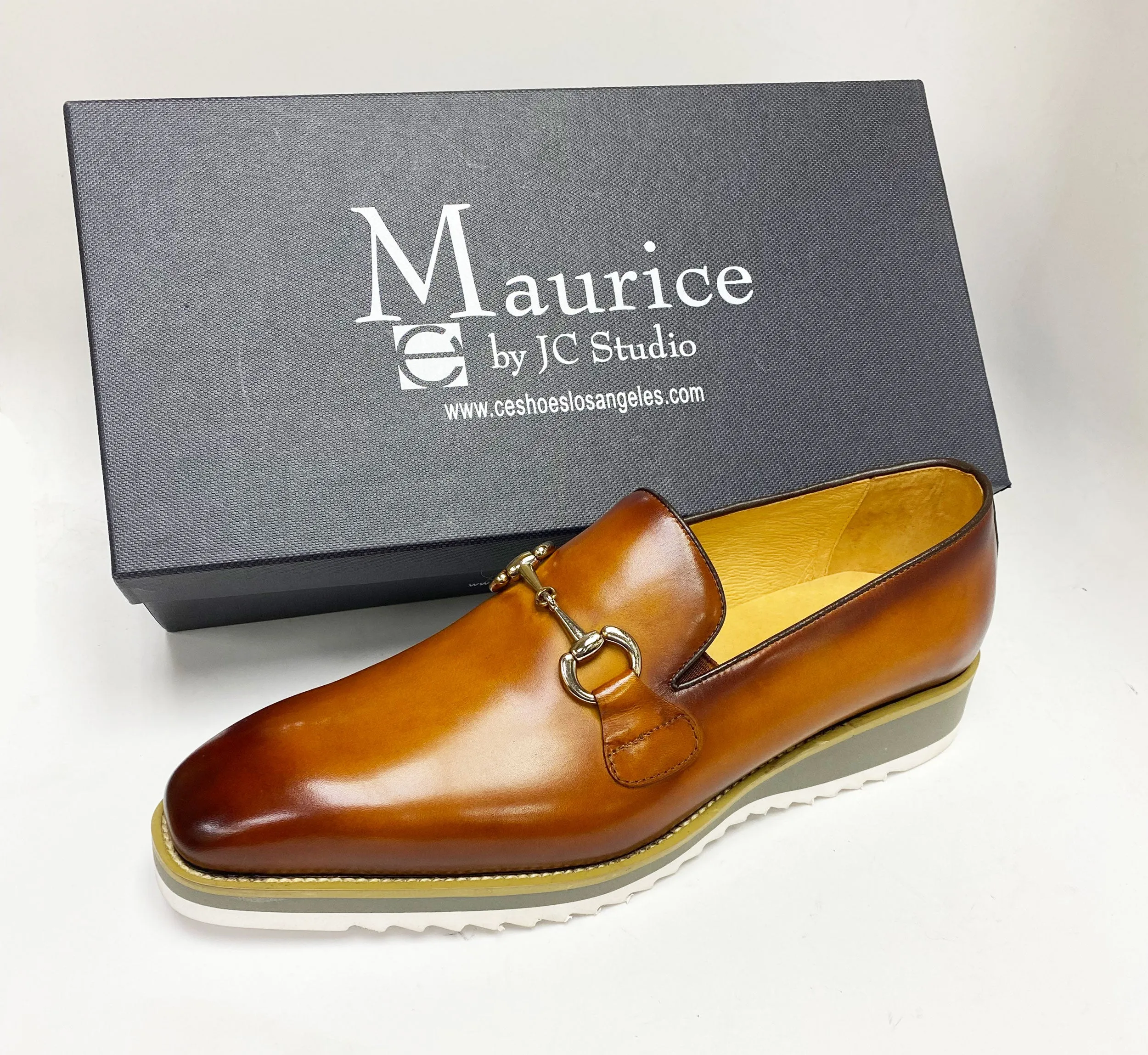 Calfskin Slip-On Horsebit Loafer Cognac