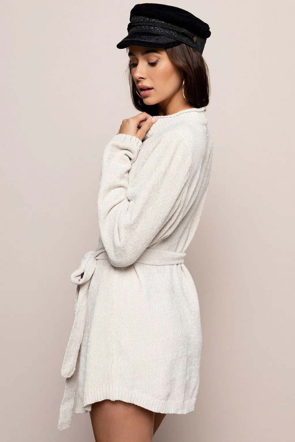 Cream Sweater Dress in Cream