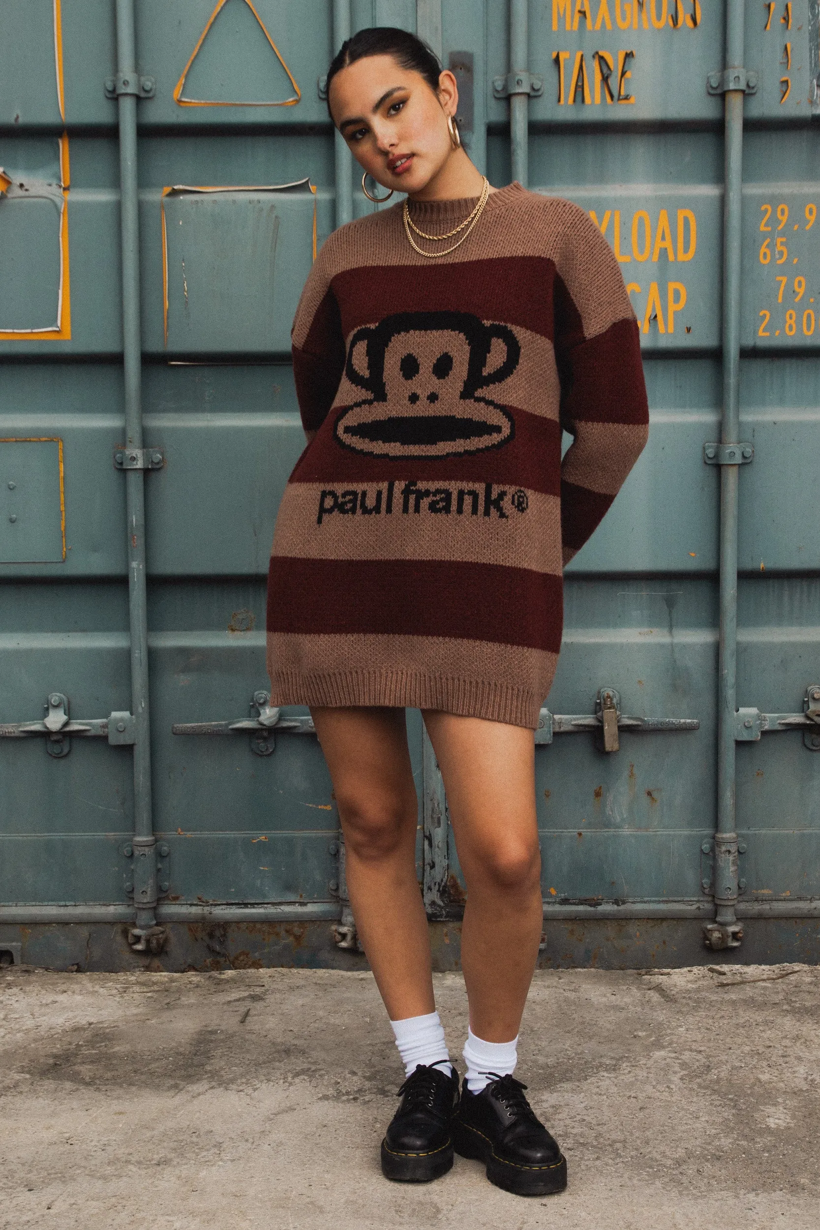 DAISY STREET X PAUL FRANK KNITTED JUMPER DRESS