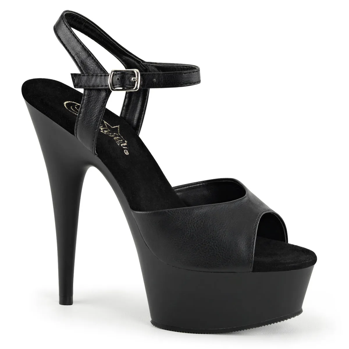 DELIGHT-609 Black Vegan Classic Stripper Shoe