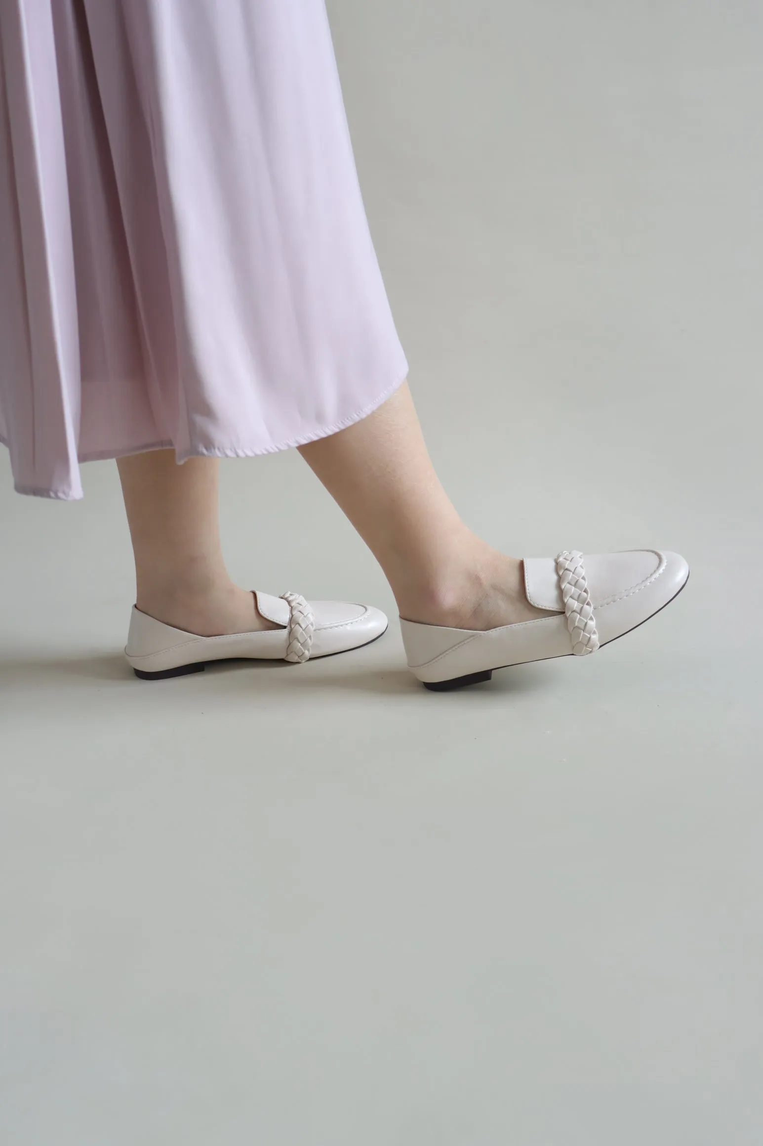 Edith Braided Loafers (Off White) - Size 35