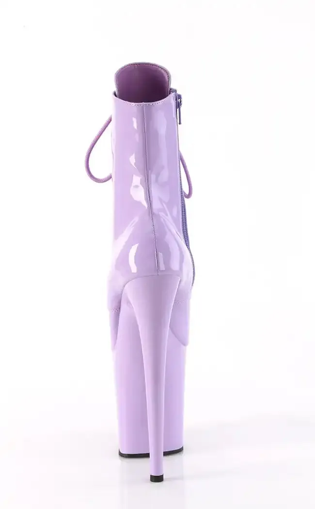 FLAMINGO-1020 Lavender Patent Ankle Boots