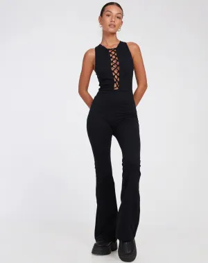 Ginevra Jumpsuit in Lycra Black