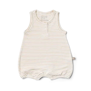 goumikids - Viscose Organic Cotton Romper - Dune Stripe 18-24 months