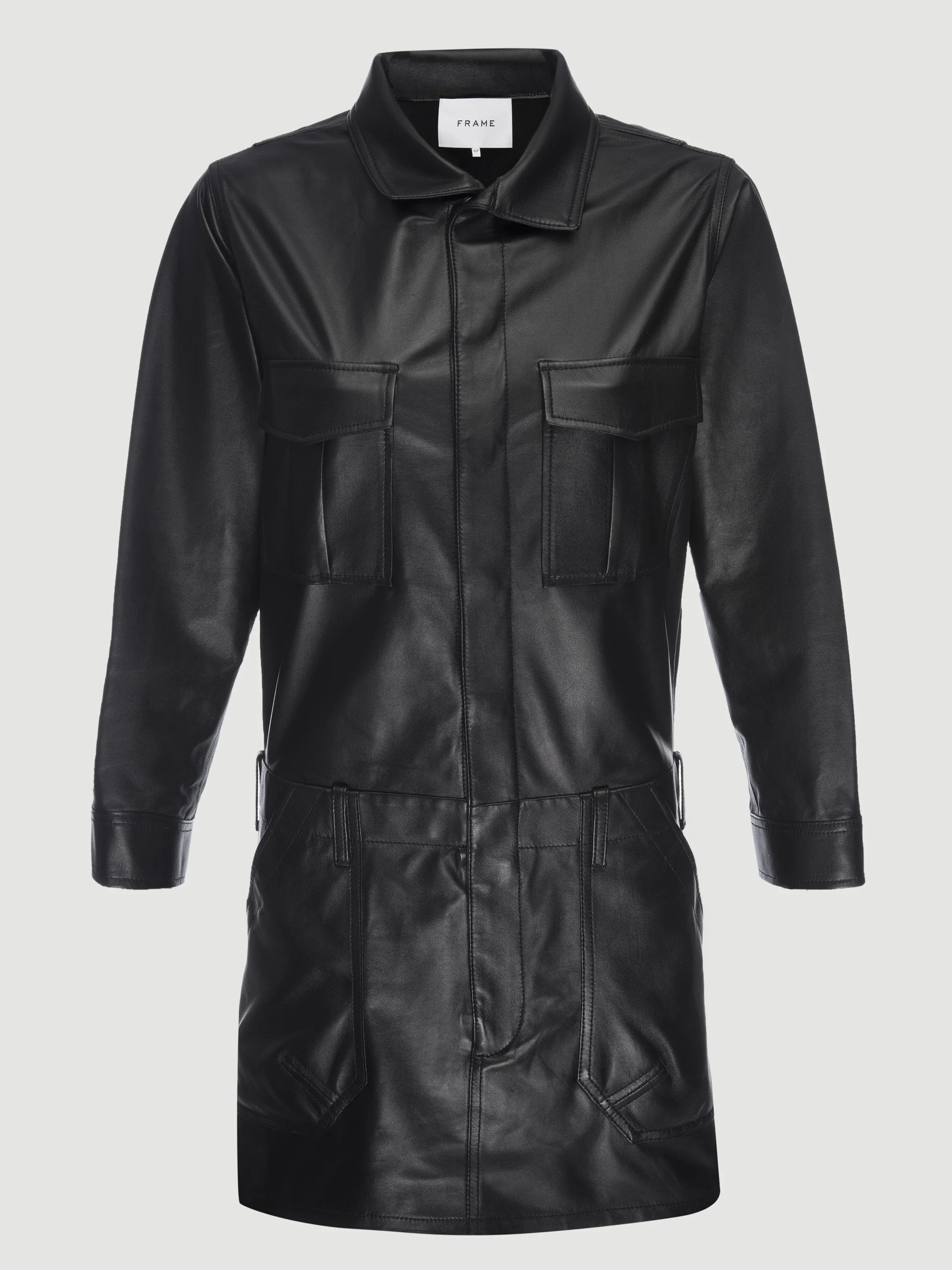 Leather Cargo Dress -- Noir