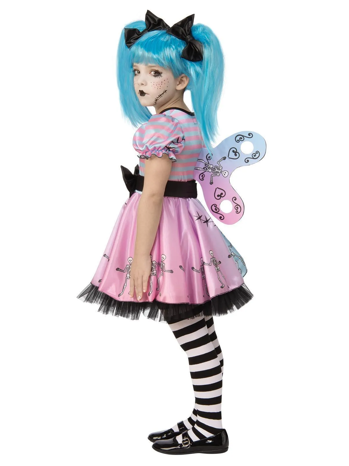 Little Blue Skelly Girl Costume for Kids