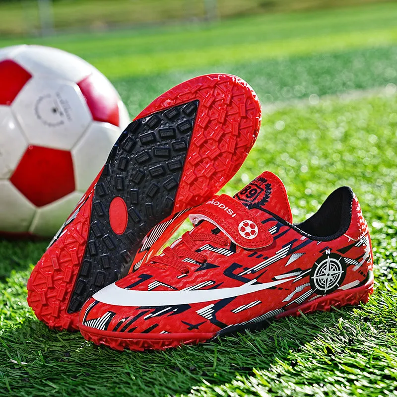 Low-Cut Soccer Shoes for Kids, Magic Tape, AG and TF Studs