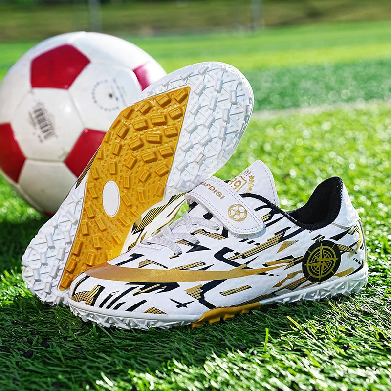 Low-Cut Soccer Shoes for Kids, Magic Tape, AG and TF Studs