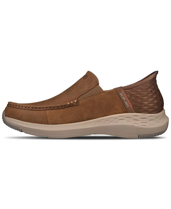 Men's Relaxed Slip-on Sneakers - Parson - Oswin Open Toe Slip-on Casual Sneakers by Finish Line Skechers ,  brown