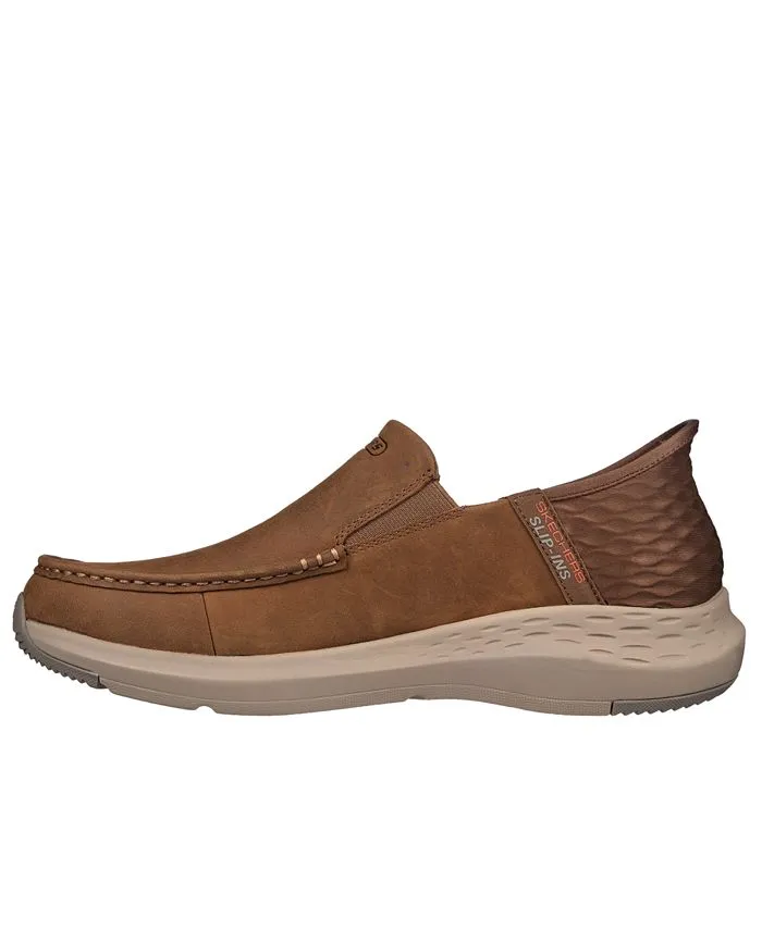 Men's Relaxed Slip-on Sneakers - Parson - Oswin Open Toe Slip-on Casual Sneakers by Finish Line Skechers ,  brown