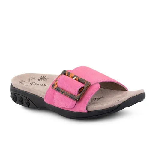 Mila pink Suede Slide Therafit