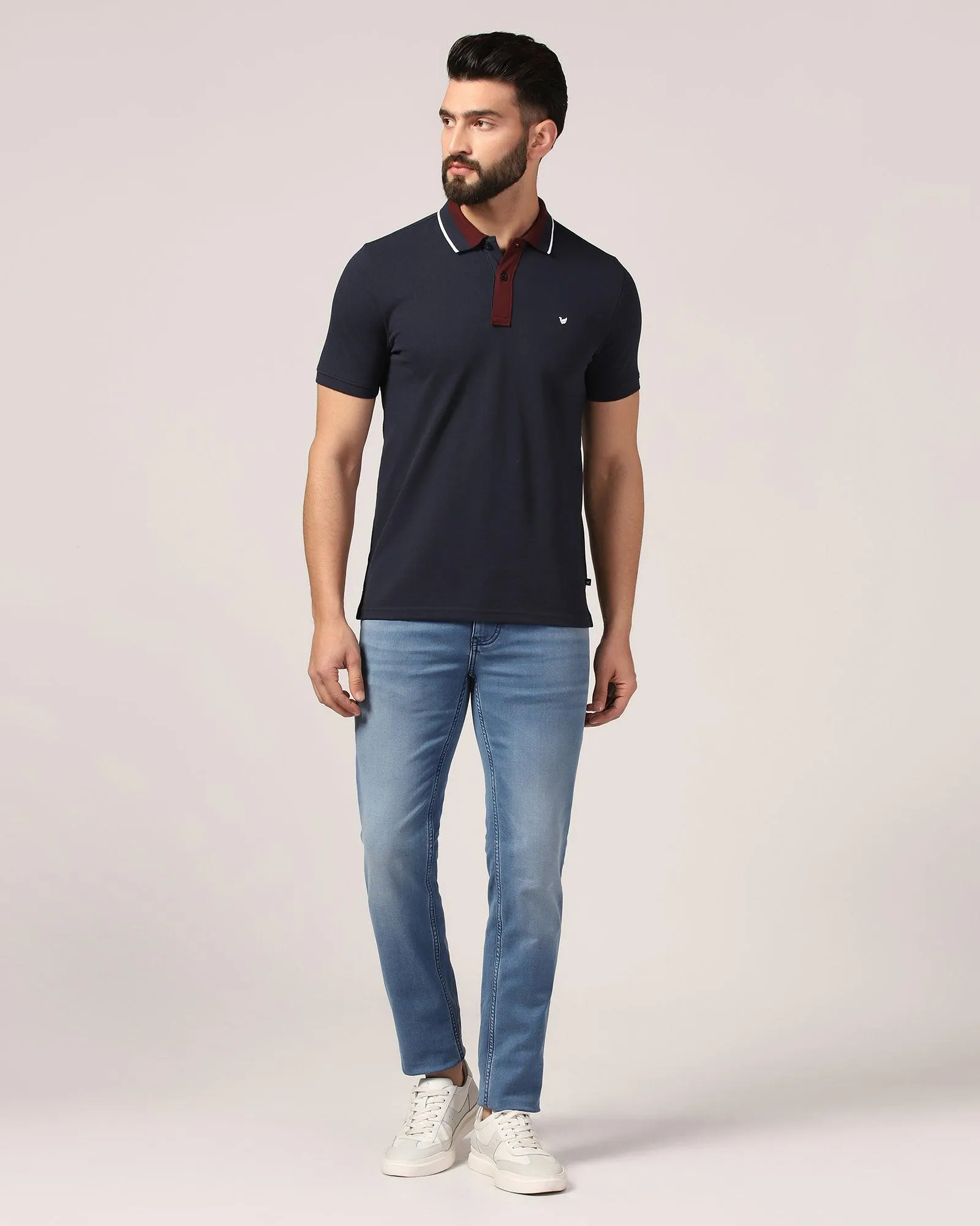 Polo Navy Solid T-Shirt - Tipper