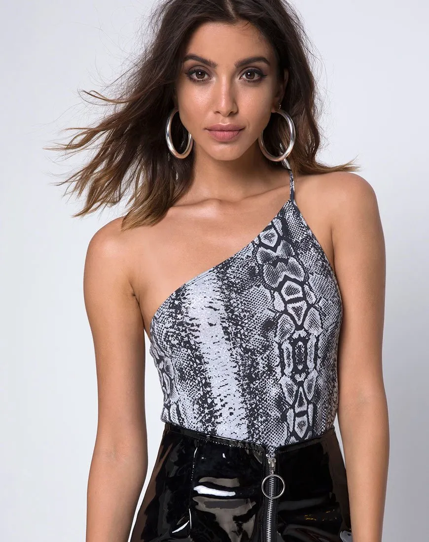 Satchi on shoulder Bodice in Snake