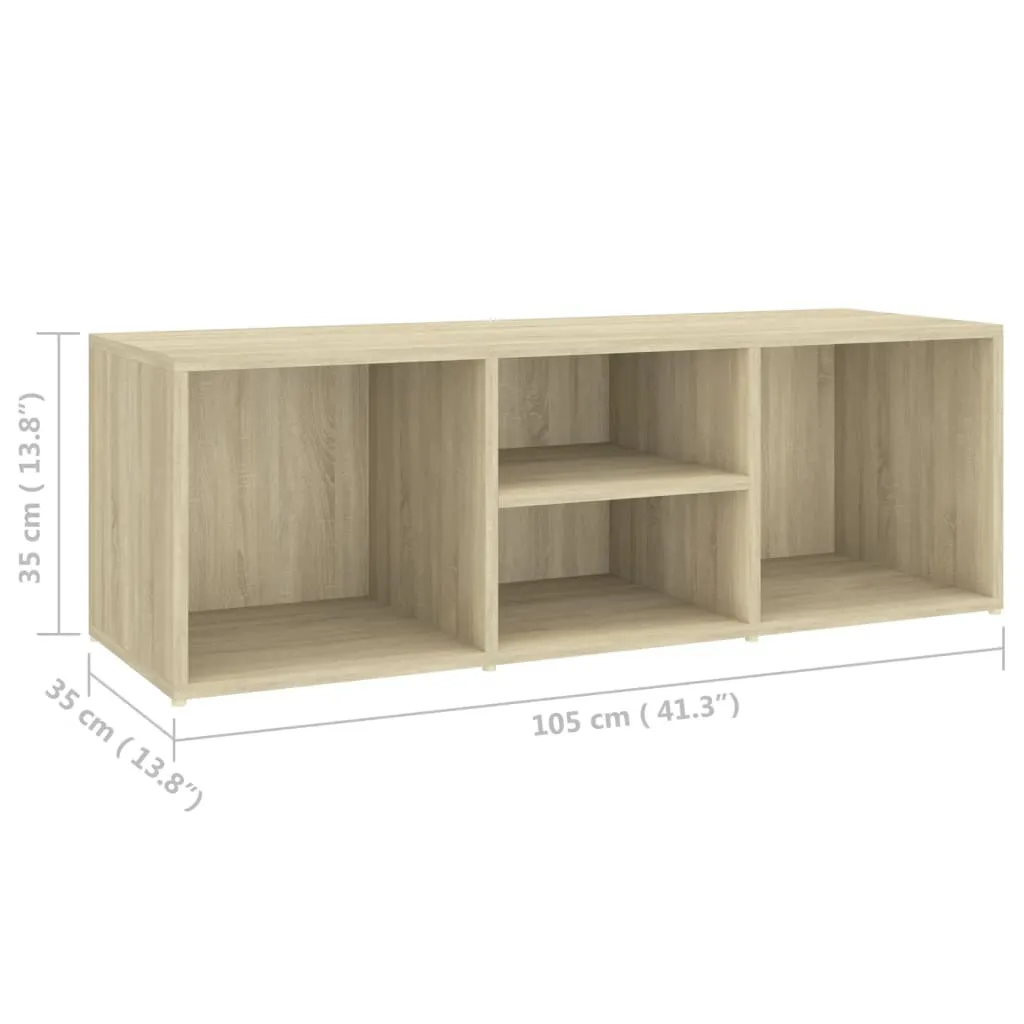 Shoe Storage Bench Sonoma Oak 105x35x35 cm Engineered Wood