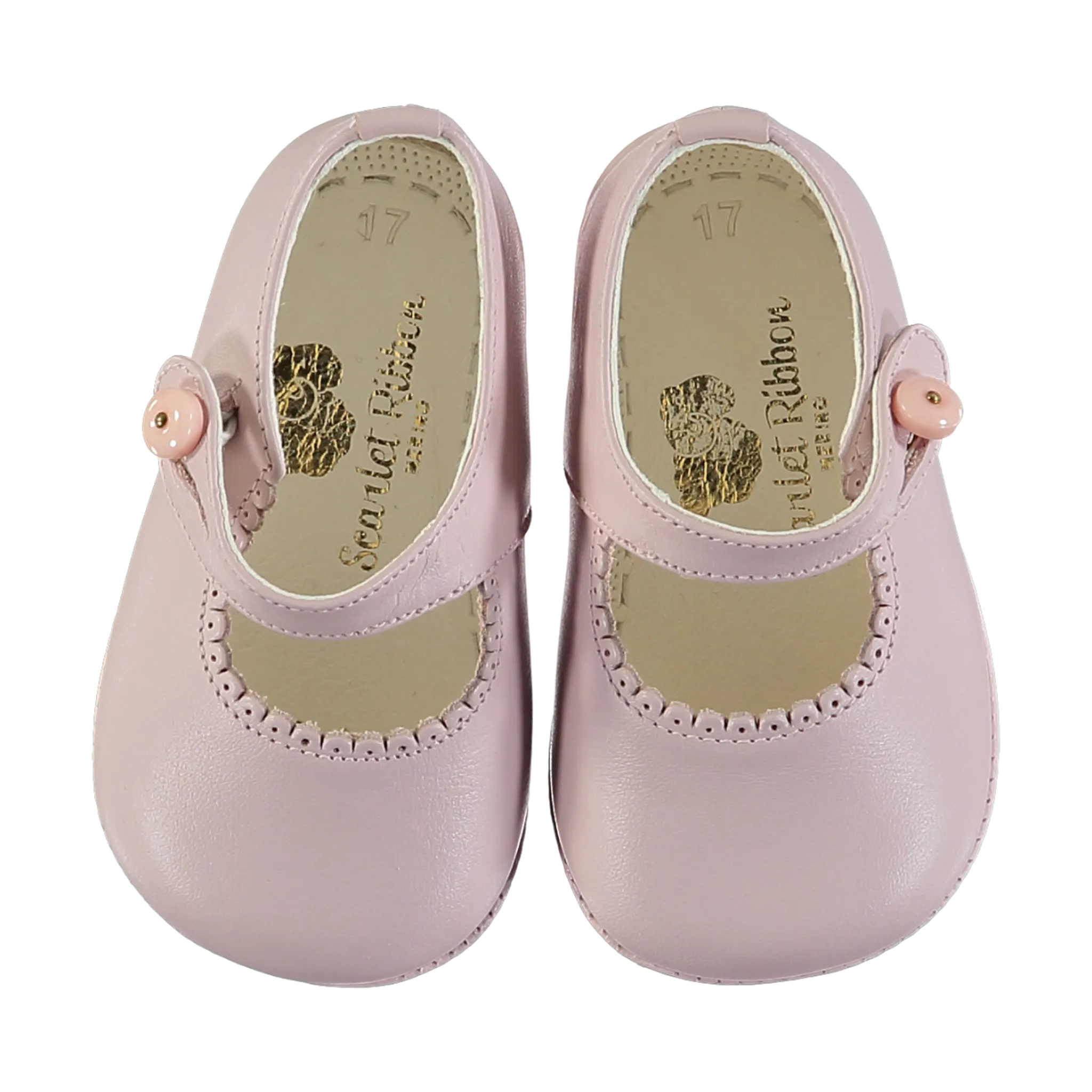 Soft Leather Baby 'Lucy' Shoes - Rosa