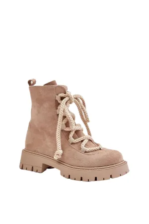 TEEK - Rope Laced Suede Boots