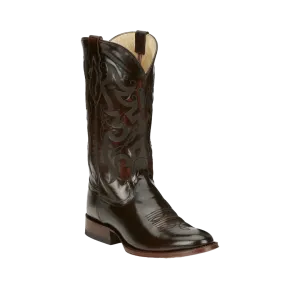 Tony Lama Men's Shiny Sangria Leather Round Toe Western Boots