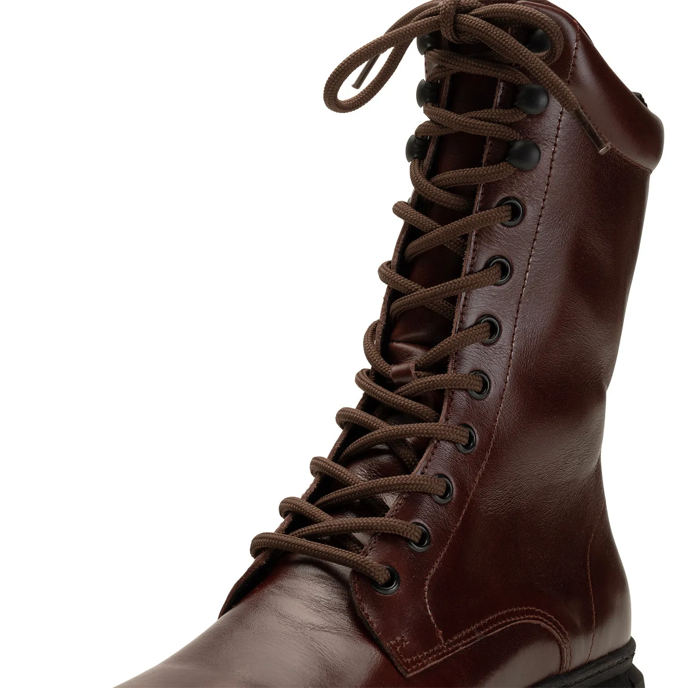 Tove lace up boot leather - BROWN