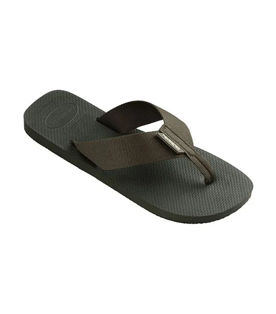 Urban Basic Material Flip Flops Green Olive