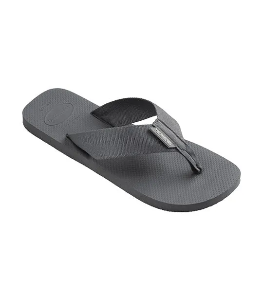 Urban Basic Material Flip Flops Steel Gray