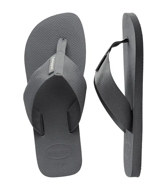 Urban Basic Material Flip Flops Steel Gray