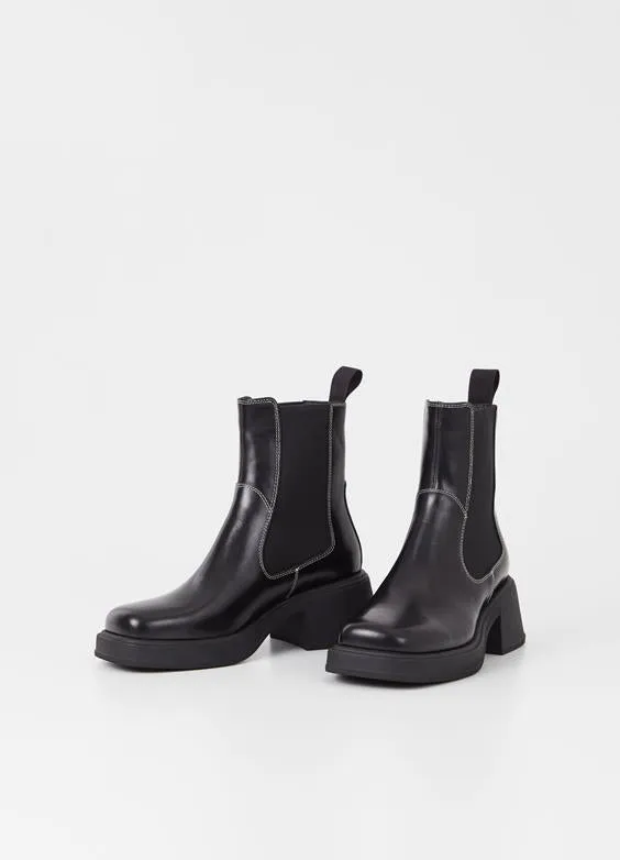 VAGABOND DORAH CHELSEA BOOT-WHT STITCH