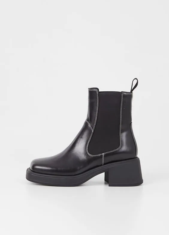 VAGABOND DORAH CHELSEA BOOT-WHT STITCH