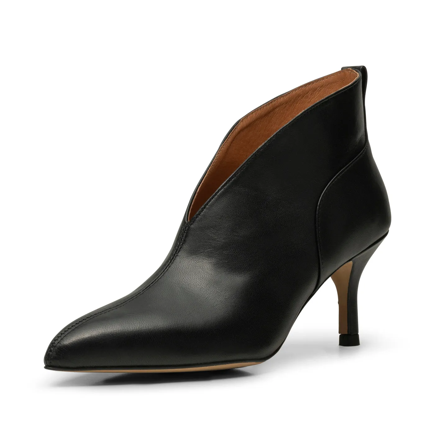 Valentine heel leather - BLACK