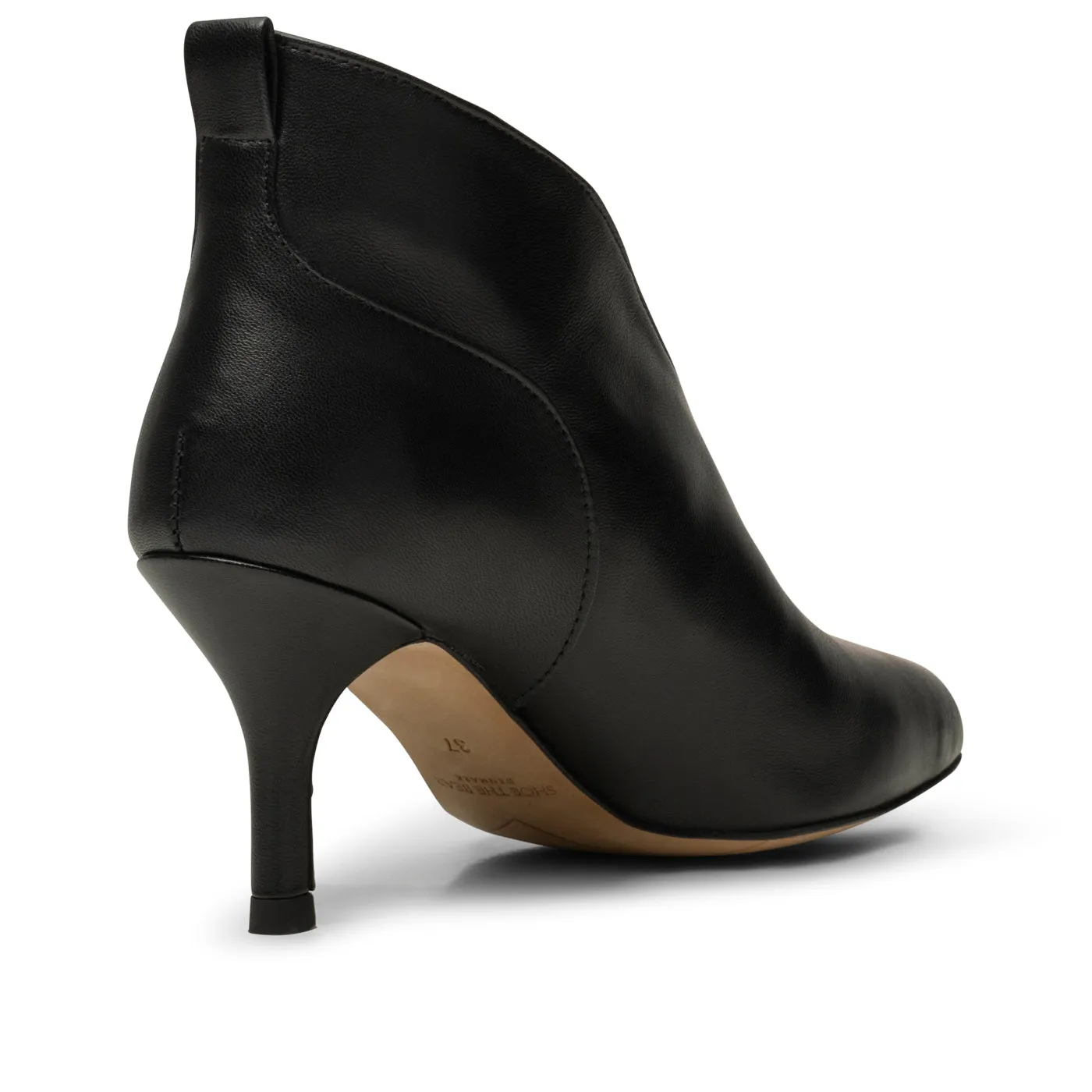 Valentine heel leather - BLACK