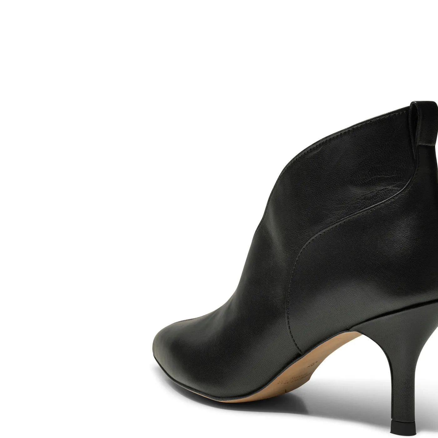 Valentine heel leather - BLACK