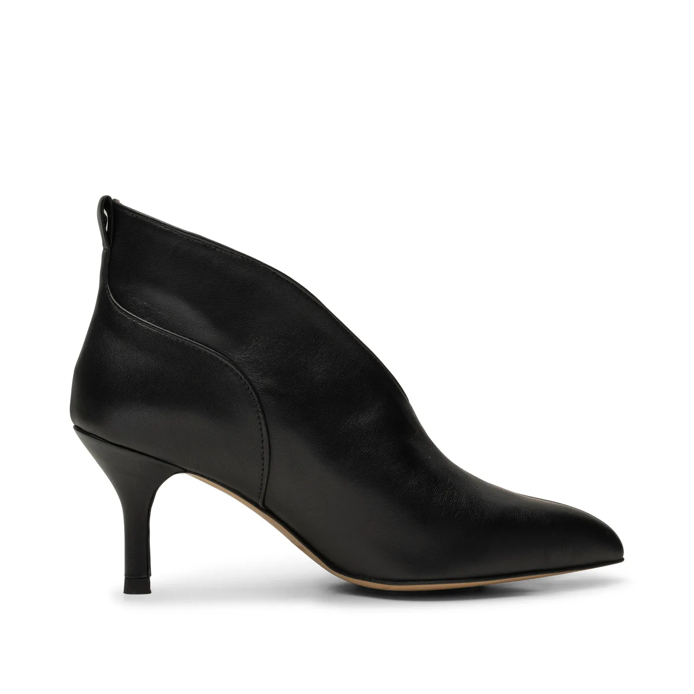 Valentine heel leather - BLACK