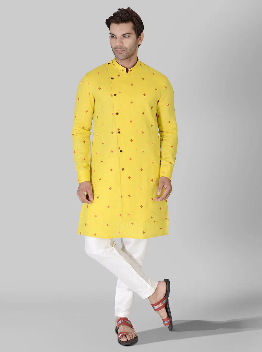 Yellow & Maroon Kurta Set | TULA